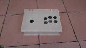 Wooden box Drilled